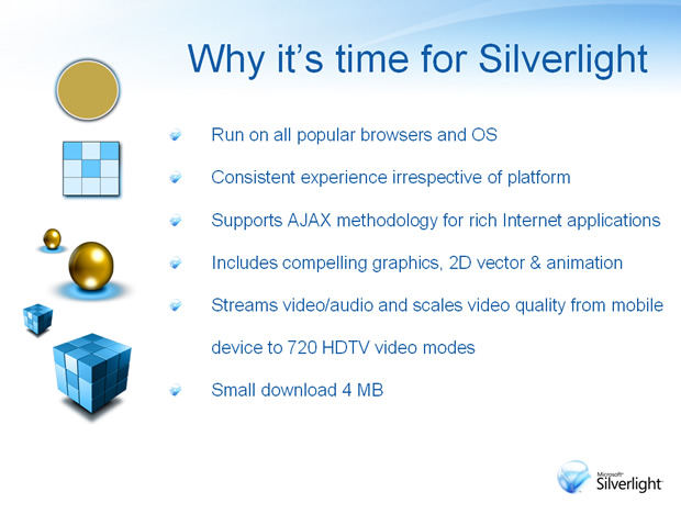Microsoft Silverlight微软产品PPT模板